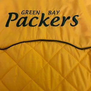GO PACK GO! Packers NFL Quilted Gold Jacket M